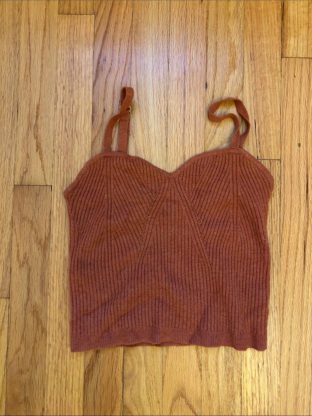 Rust Knit Cami Tank Top